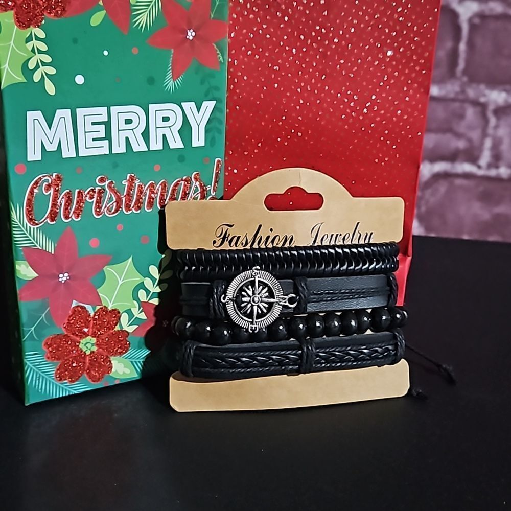 Unisex Multi Strand Vegan Leather Bracelet